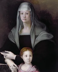 Portrett av Maria Salviati med Giulia de 